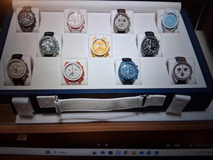 Omega Swatch Horloge  Koffer  Voor 11 Horloges  Origineel ., Sieraden, Tassen en Uiterlijk, Horloges | Heren, Nieuw, Omega, Overige materialen