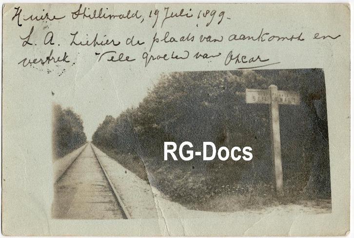 Ansichtkaart - Fotokaart Spoorlijn Stilliwald, Wehl 1899, Verzamelen, Ansichtkaarten | Nederland, Gelopen, Gelderland, Voor 1920