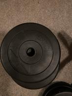 Halterset met halterschijven, Sport en Fitness, Fitnessmaterialen, Ophalen of Verzenden, Gebruikt, Armen, Halterset