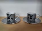 Konitz Porseleinen Espresso set 2 x kop en schotel, Ophalen of Verzenden, Zo goed als nieuw, Porselein, Kop en/of schotel