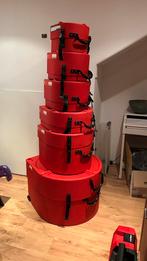 Hardcase Drum Case set Rood 22,8,10,12,14,14, Muziek en Instrumenten, Behuizingen en Koffers, Ophalen, Zo goed als nieuw, Overige instrumenten
