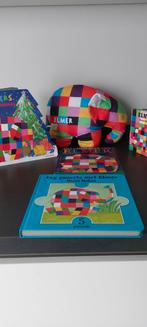 Knuffel Elmer met verschillende boeken David McKee, Ophalen of Verzenden, Nieuw, Jongen of Meisje