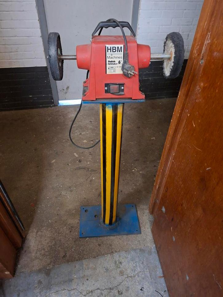 HBM Polijstmachine met Standaard, Doe-het-zelf en Verbouw, Gereedschap | Overige machines, Gebruikt, Ophalen of Verzenden