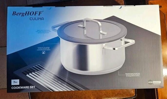Berghoff Pannenset 7-delig - Nieuw in doos! Nieuwprijs €325, Huis en Inrichting, Keuken | Potten en Pannen, Ophalen