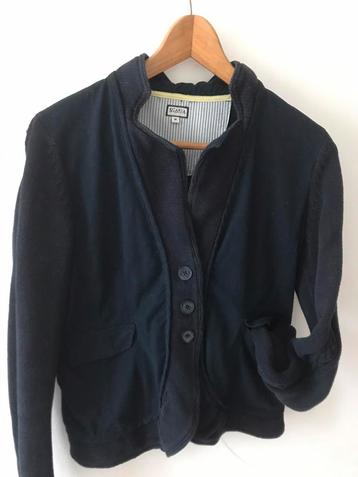 Navy jasje/vest Scarva mt M deels stof en deels gebreid