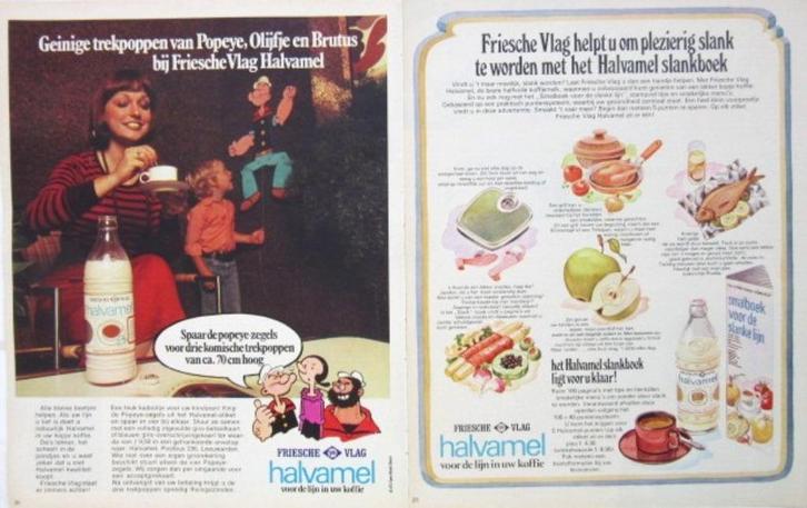 10 vintage advertenties reclames Friesche vlag halvamel 74-6, Verzamelen, Merken en Reclamevoorwerpen, Gebruikt, Overige typen