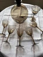 Edelglas Borrelset met Karaf en 6 Glazen, Antiek en Kunst, Antiek | Glas en Kristal, Ophalen of Verzenden