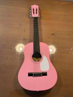 Roze Kinder Gitaar + Tas, Ophalen of Verzenden, Zo goed als nieuw, Klassieke of Spaanse gitaar, Met koffer