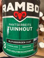Rambo dekkende beits rijtuiggroen 0,75liter, Ophalen of Verzenden, Nieuw, Hout, Minder dan 3 meter