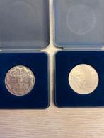 Twee Erasmus & ECU Penningen 2,5 ECU, Postzegels en Munten, Penningen en Medailles, Ophalen of Verzenden, Brons, Nederland
