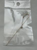 Nieuw zilverkleurig oorsieraad met glimmertje strak steker, Verzenden, Nieuw, Knopjes of Stekers, Zilver