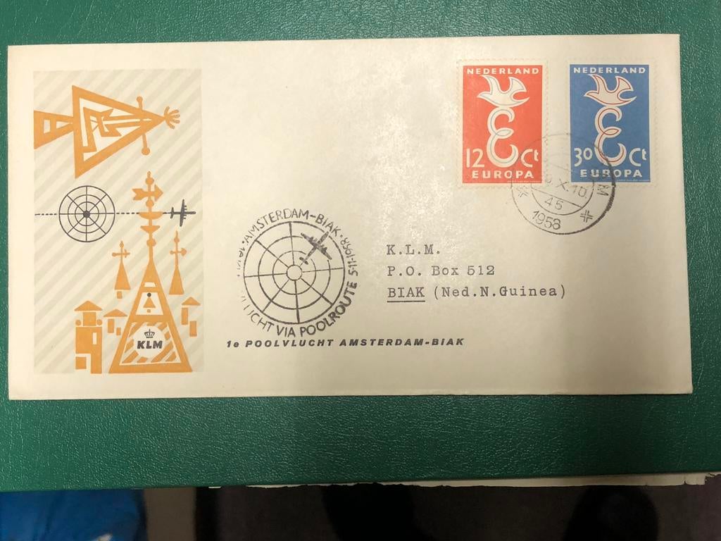 786 FF 1958 Amsterdam/Biak, Ophalen of Verzenden, Envelop