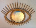 Spiegel oog rotan handgemaakt, Rond, Ophalen of Verzenden, Zo goed als nieuw, Minder dan 100 cm