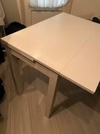 Witte ikea tafel uitschuifbaar, Huis en Inrichting, Tafels | Eettafels, Ophalen, Zo goed als nieuw, Rechthoekig, 50 tot 100 cm
