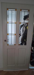 2 Stuks Binnendeuren met 1 met Glas, Doe-het-zelf en Verbouw, Deuren en Horren, Ophalen, Gebruikt, 80 tot 100 cm, Binnendeur