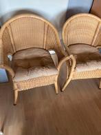 Twee rieten stoelen - stevig dubbel geriet, Huis en Inrichting, Stoelen, Ophalen, Gebruikt, Twee, Overige kleuren