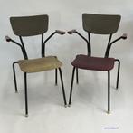 2 originele buisframe stoeltjes, jaren 60, Huis en Inrichting, Stoelen, Ophalen, Gebruikt, Twee