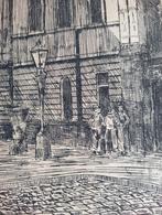 Frans de Groen Ets Kaasmarkt Rotterdam., Antiek en Kunst, Ophalen of Verzenden
