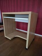 Computertafel eiken kleur, nette staat, Ophalen, Gebruikt, 70 tot 120 cm, Eikenhout