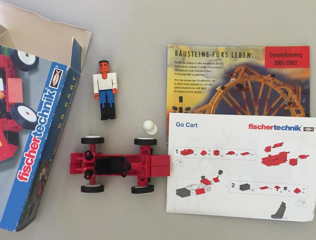 Fischer Technik Go Cart kart met poppetje, Kinderen en Baby's, Speelgoed | Educatief en Creatief, Ophalen of Verzenden, Gebruikt