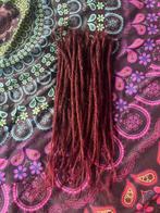 42 donkerrode human hair dread extensions 45-50cm nu 294€, Ophalen of Verzenden, Nieuw, Pruik of Haarverlenging