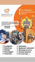 Loodgieter, Elektricien, installatie, reparatie, onderhoud,, Garantie