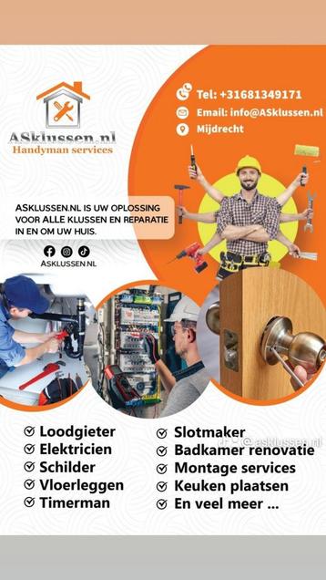 Loodgieter, Elektricien, installatie, reparatie, onderhoud,  beschikbaar voor biedingen