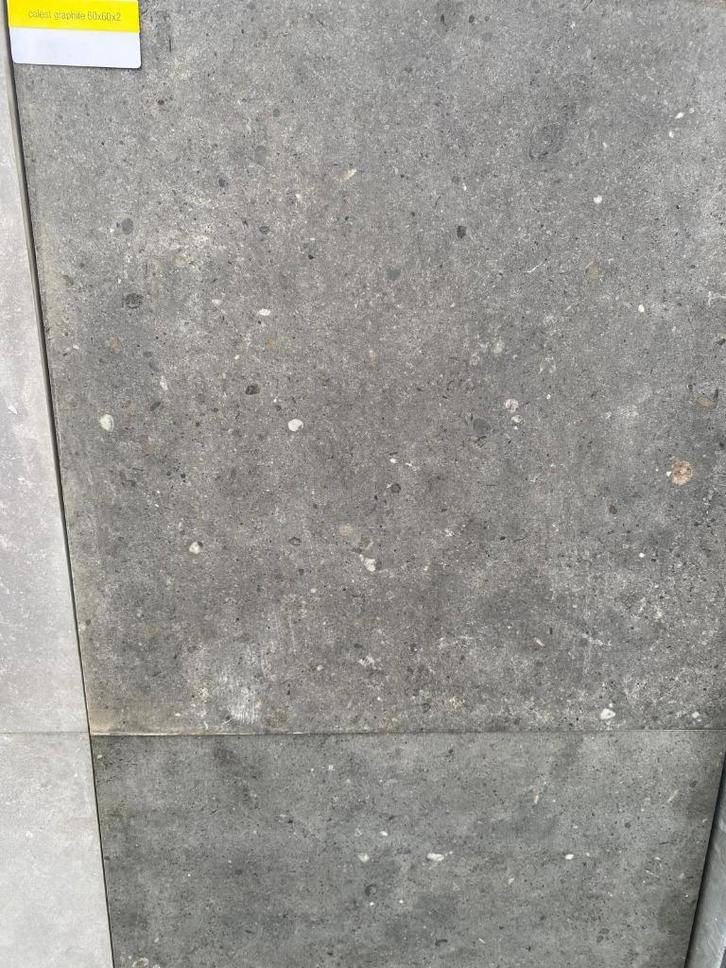 Calestruzzo Graphite 60x60x2 keramiektegel, Tuin en Terras, Tegels en Klinkers, Nieuw, Terrastegels, Keramiek, Ophalen of Verzenden