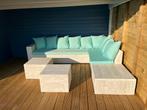Steigerhout Loungeset Hoekbank Tuinbank Tuinset Maatwerk!, Ophalen of Verzenden, Nieuw, Steigerhout, Hocker