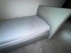 Grijze Boxspring 1.40 x 1,95, Huis en Inrichting, Slaapkamer | Boxsprings, Gebruikt, 90 cm, Ophalen of Verzenden, Twijfelaar