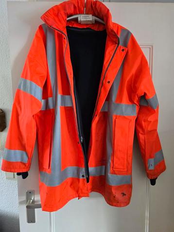 Oranje Werkjas met Reflecterende Strepen - Maat M beschikbaar voor biedingen