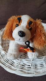 Knuffel hond met uitlaatriem., Kinderen en Baby's, Speelgoed | Knuffels en Pluche, Ophalen of Verzenden, Zo goed als nieuw, Hond