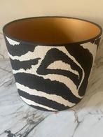 Handgemaakte lampenkap zebra, Ophalen of Verzenden, Zo goed als nieuw, Rond, Minder dan 25 cm