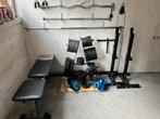 Haterschijven - Barbelstangen - houders - bankje, Sport en Fitness, Fitnessmaterialen, Ophalen of Verzenden, Halterschijven