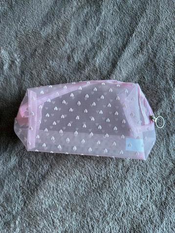 Roze Make-up Tasje met Hartjes beschikbaar voor biedingen
