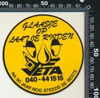 Sticker: Veta Taxi - Glaasje op laat je rijden (2), Ophalen of Verzenden