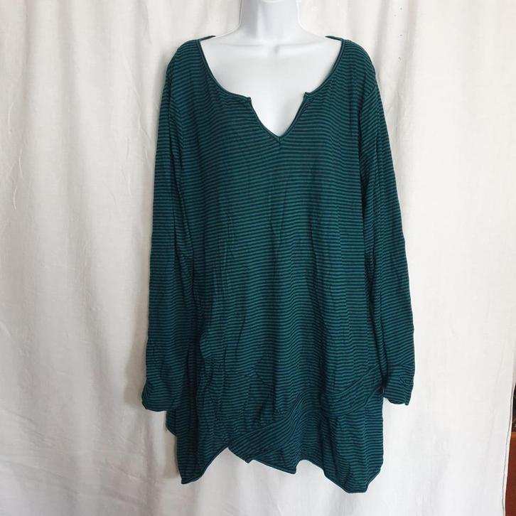 Leuk blauw-zwart gestreept damesshirt mt XXL, Kleding | Dames, Grote Maten, Zo goed als nieuw, Shirt of Top, Blauw, Ophalen of Verzenden
