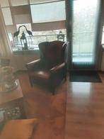 Mooie lederen fauteuil, Huis en Inrichting, Fauteuils, Gebruikt, Klassiek, Ophalen of Verzenden, 75 tot 100 cm