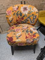 Leuk geel gebloemd stoeltje, Huis en Inrichting, Ophalen, Gebruikt, Fleurig, modern, Minder dan 75 cm
