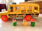 Vintage schoolbus 1965 USA Fisher Price, Ophalen of Verzenden, Gebruikt, Duw- of Trekspeelgoed