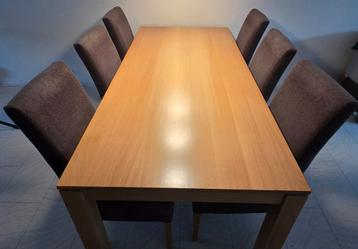 Eethoek (licht eiken)voor 6 personen beschikbaar voor biedingen