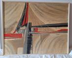 Vintage groot schilderij reliëf 130 cm Gillingham jaren 60, Ophalen