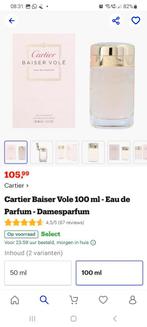 Cartier Baiser Vole 100ml. Eau the parfum, Sieraden, Tassen en Uiterlijk, Uiterlijk | Parfum, Ophalen of Verzenden, Zo goed als nieuw