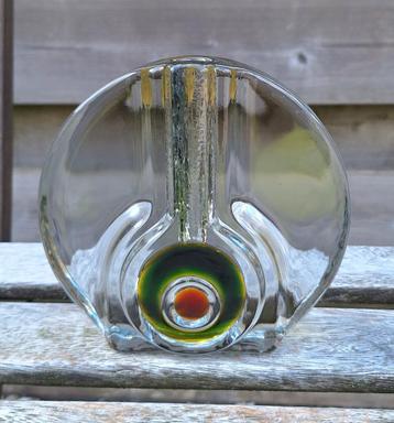 Prachtige grote Walther glas bullseye solifleur vaas.  beschikbaar voor biedingen