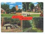 Anloo Groeten 4 luik Boerderij Hunebed Natuur Gelopen, Verzenden, 1960 tot 1980, Gelopen, Drenthe