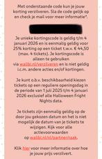 Kortingsvoucher Walibi, Tickets en Kaartjes, Drie personen of meer, Kortingskaart