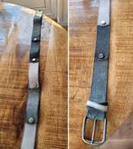 LEREN RIEM GRIJSTINTEN, 3 tot 5 cm, Echt leder, Ophalen of Verzenden, Gedragen