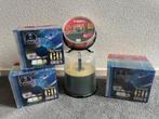 Lot 75 slim CD cases en spindels met lege CDr’s en DVDr’s, Computers en Software, Beschrijfbare discs, Op spindel, Nieuw, Ophalen of Verzenden