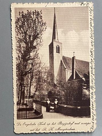 Ansichtkaart Engelse kerk op het Bagijnhof in Amsterdam 1918 beschikbaar voor biedingen