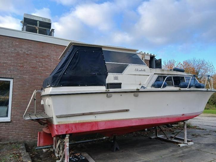 Te koop aangeboden, Watersport en Boten, Motorboten en Motorjachten, Gebruikt, Polyester, 6 tot 9 meter, Diesel, Binnenboordmotor